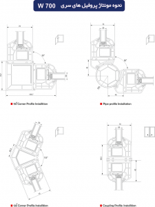 مونتاژ پروفیل پنجره دوجداره وینتک سری 70